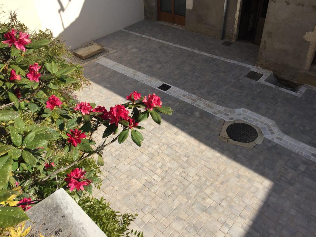 terrasse en pavés